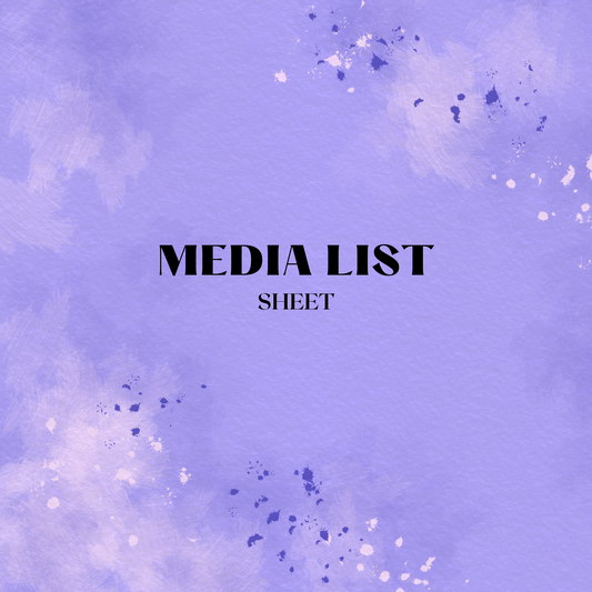 Media Kit/ Media List/Media Personality List/Instant Download/ For Small Businesses