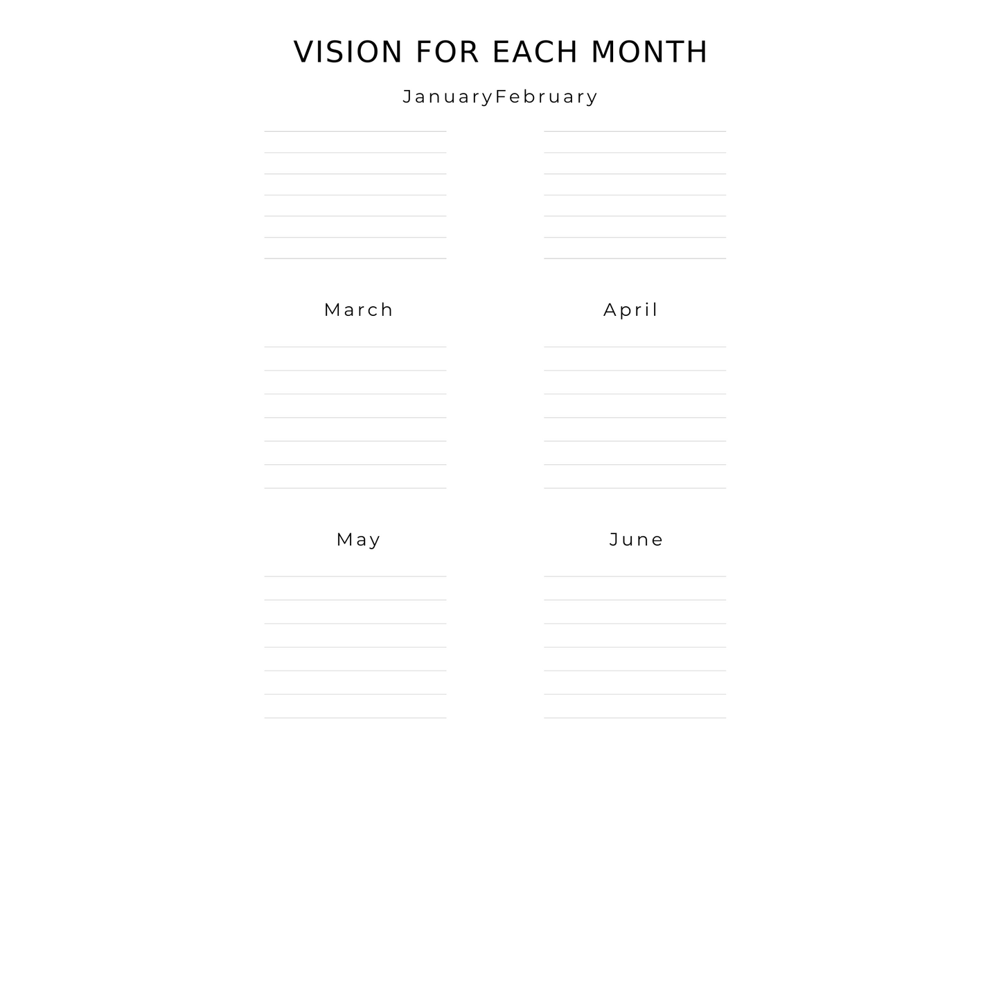 YEARLY GOAL PLANNER