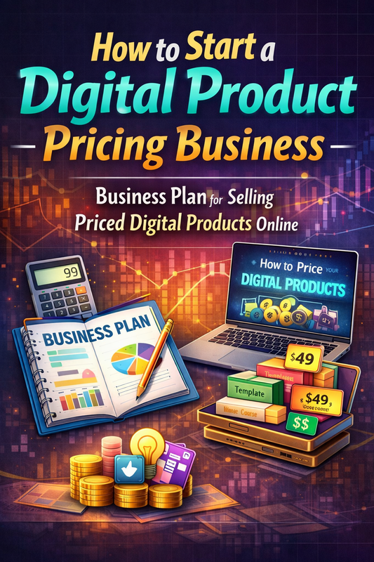 How to Start a Digital Product Pricing Business — Business Plan for Selling Priced Digital Products Online