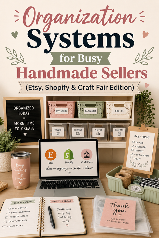 Organization Systems for Busy Handmade Sellers (Etsy, Shopify & Craft Fair Edition)