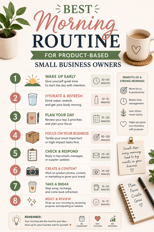 Best Morning Routine for Product-Based Small Business Owners