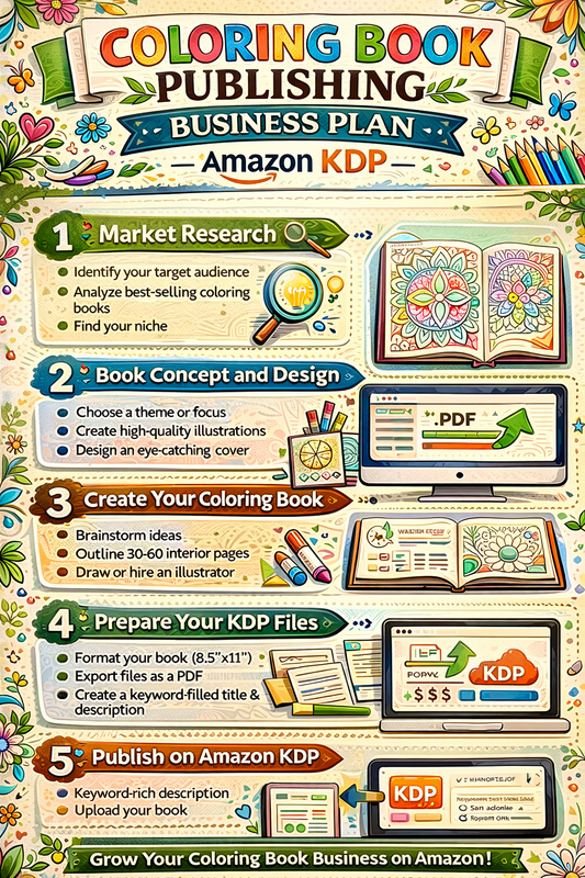 Coloring Book Publishing Business Plan — How to Start on Amazon KDP