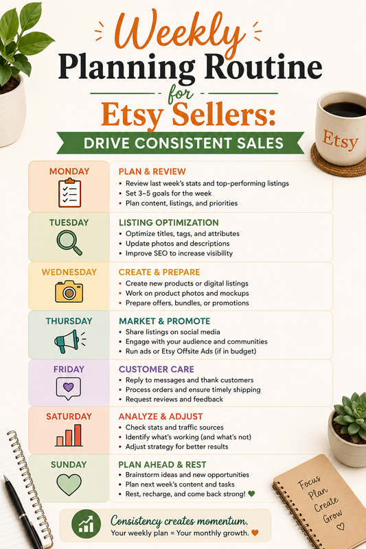 Weekly Planning Routine for Etsy Sellers: Drive Consistent Sales