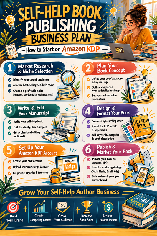 Self-Help Book Publishing Business Plan — How to Start on Amazon KDP