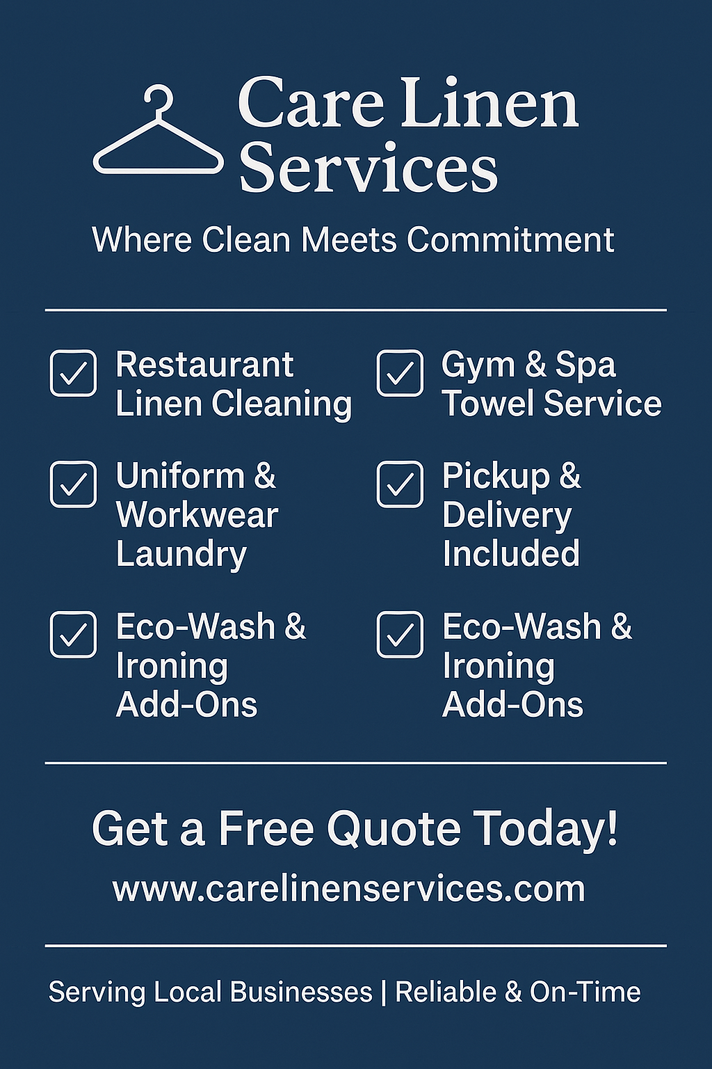 COMMERCIAL LAUNDRY SERVICES