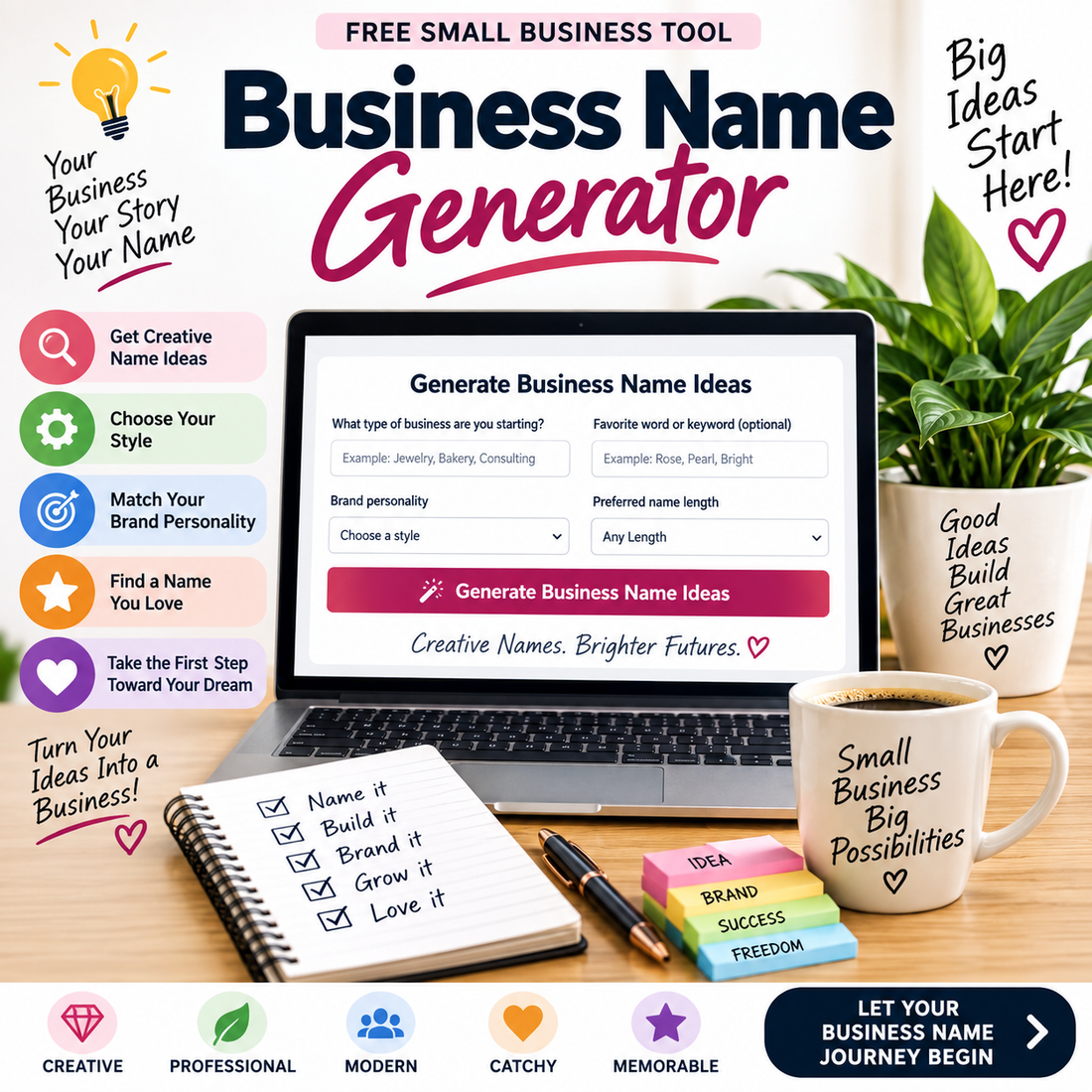 Free Business Name Generator for Small Businesses