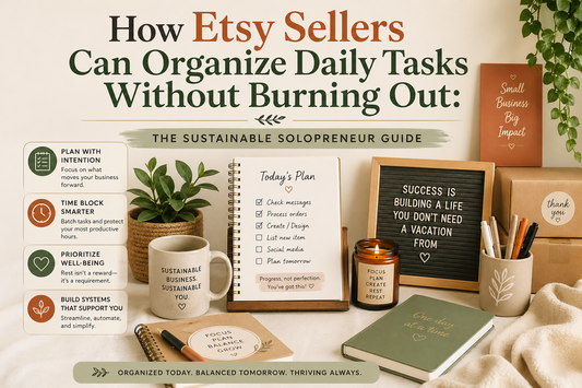 How Etsy Sellers Can Organize Daily Tasks Without Burning Out: The Sustainable Solopreneur Guide