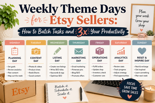 Weekly Theme Days for Etsy Sellers: How to Batch Tasks and 3x Your Productivity