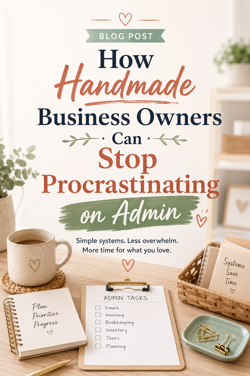 How Handmade Business Owners Can Stop Procrastinating on Admin