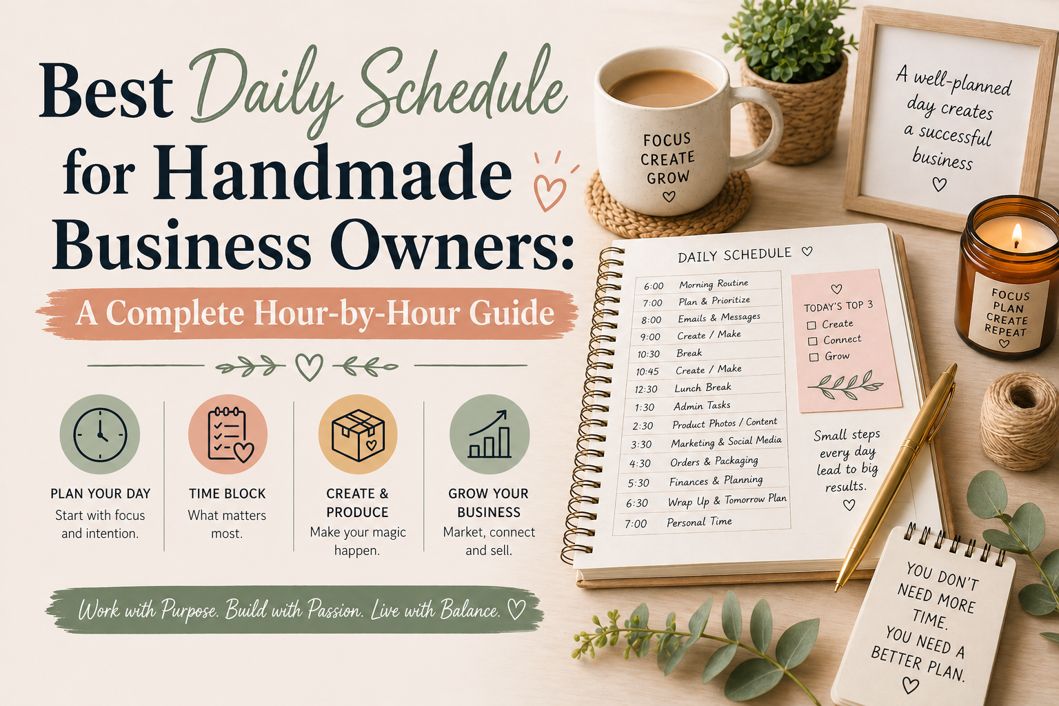 Best Daily Schedule for Handmade Business Owners: A Complete Hour-by-H ...