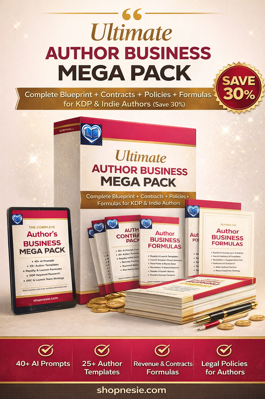 Ultimate Author Business Mega Pack: Complete Blueprint + Contracts + Policies + Formulas for KDP & Indie Authors (Save 30%)