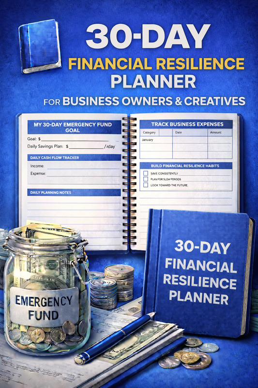 📘 30-DAY FINANCIAL RESILIENCE PLANNER FOR BUSINESS OWNERS & CREATIVES
