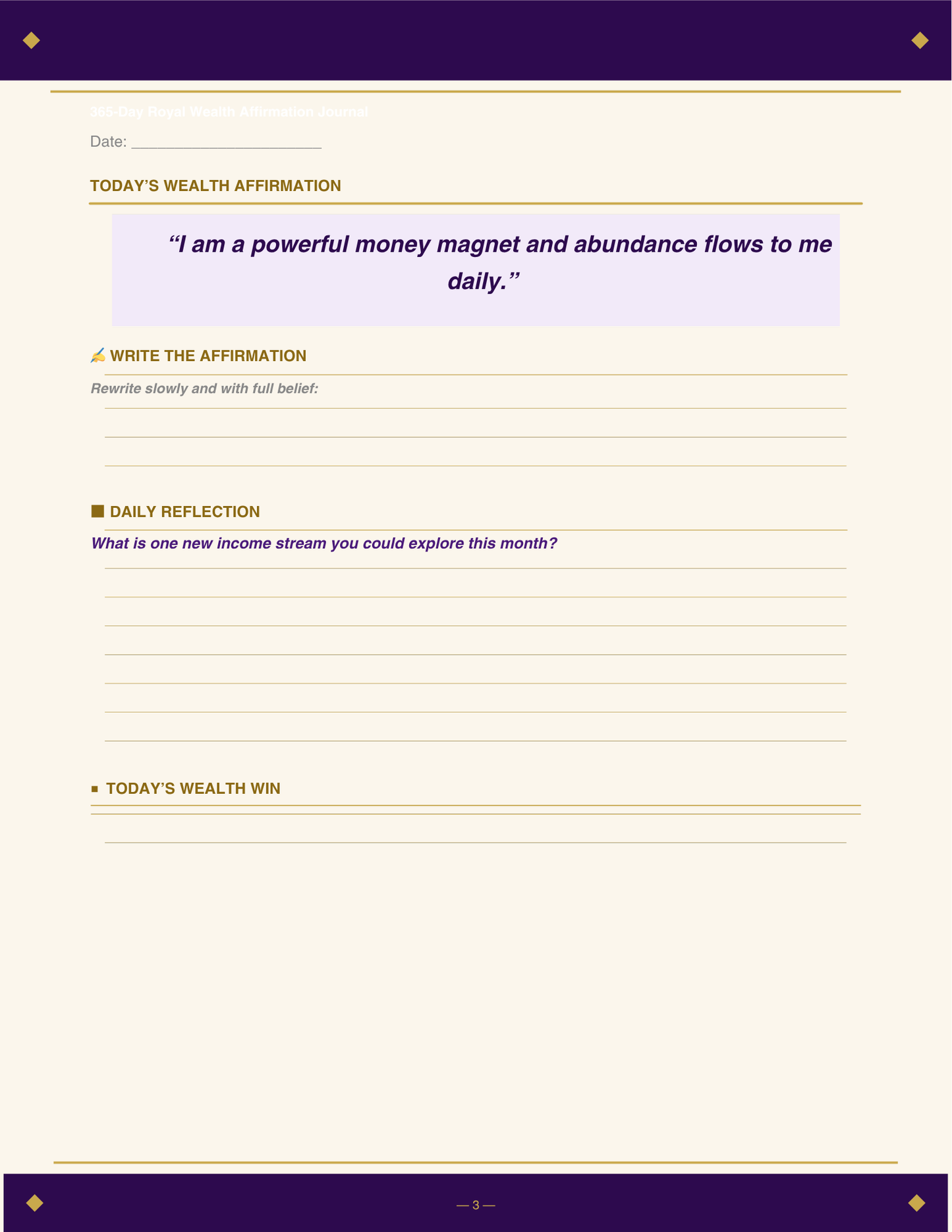 365-Day Wealth Affirmation Journal for Entrepreneurs