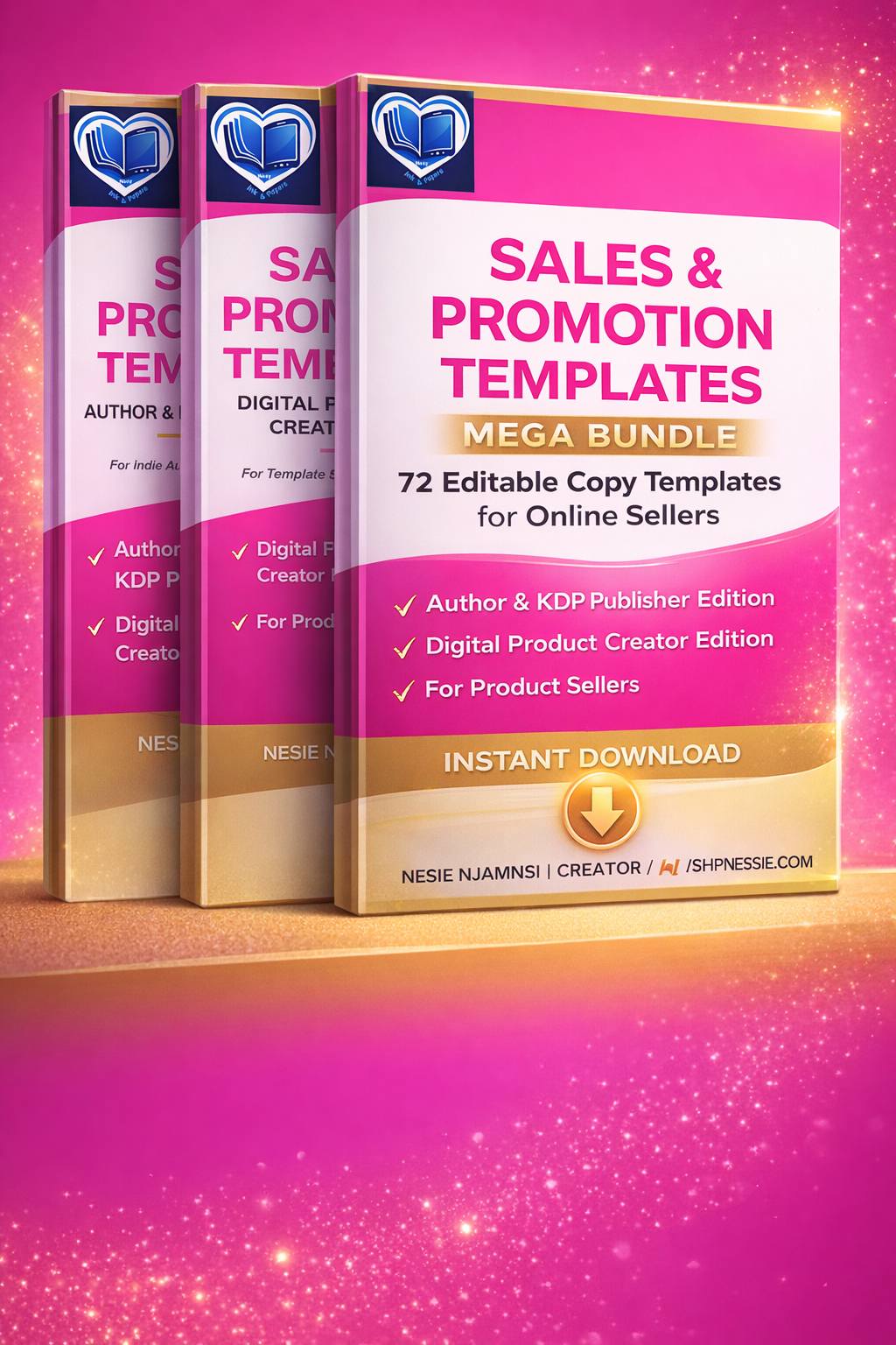 Sales & Promotion Templates Mega Bundle | 72 Editable Copy Templates for Online Sellers | Instant Download