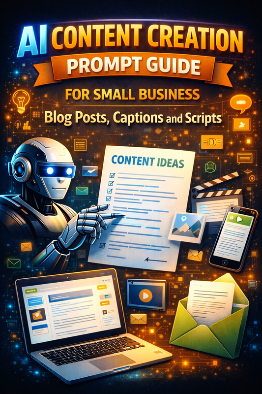 AI Content Creation Prompt Guide for Small Business — Blog Posts, Captions and Scripts