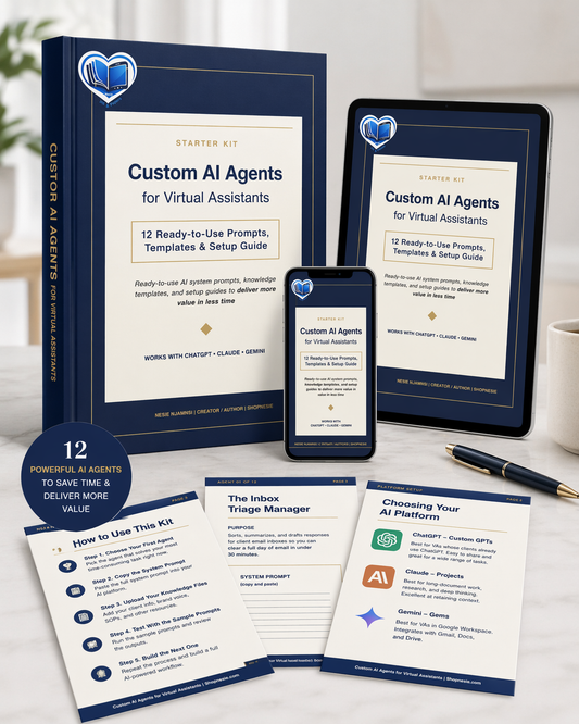Custom AI Agents for Virtual Assistants – 12 Ready-to-Use Prompts, Templates & Setup Guide