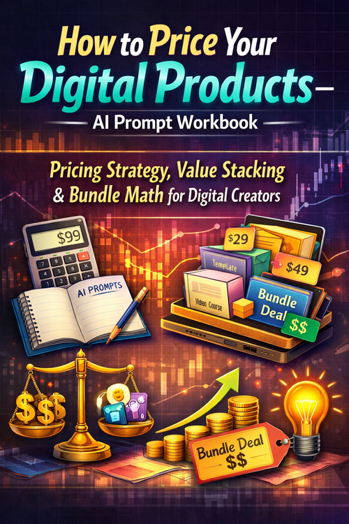 How to Price Your Digital Products workbook