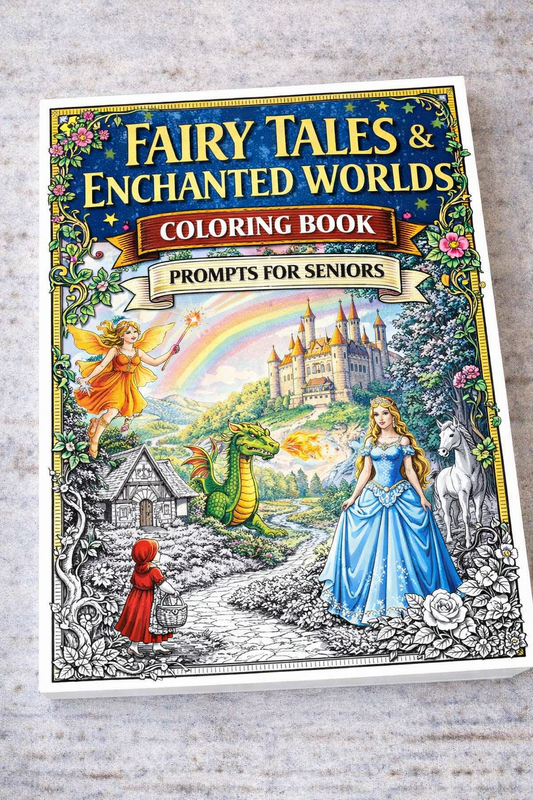 Fairy Tales & Enchanted Worlds Coloring Book Prompts For Seniors