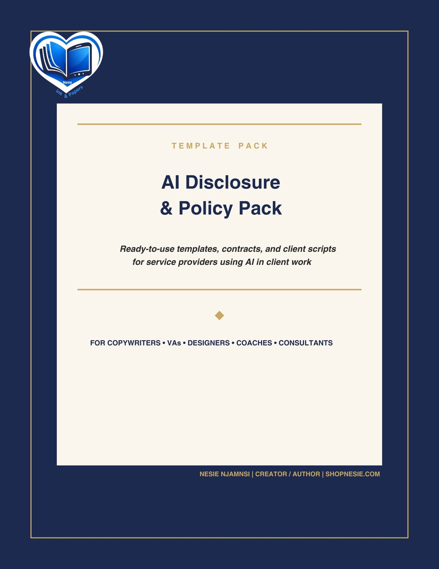 AI Disclosure & Policy Pack | Done-For-You Templates for Service Businesses