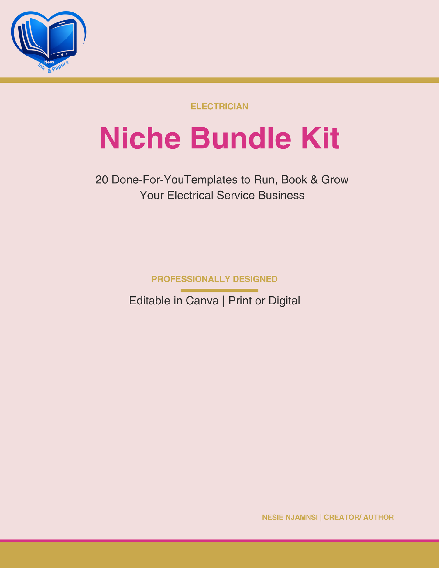 Electrician Templates Bundle: 20 Canva Editable Forms & Scripts