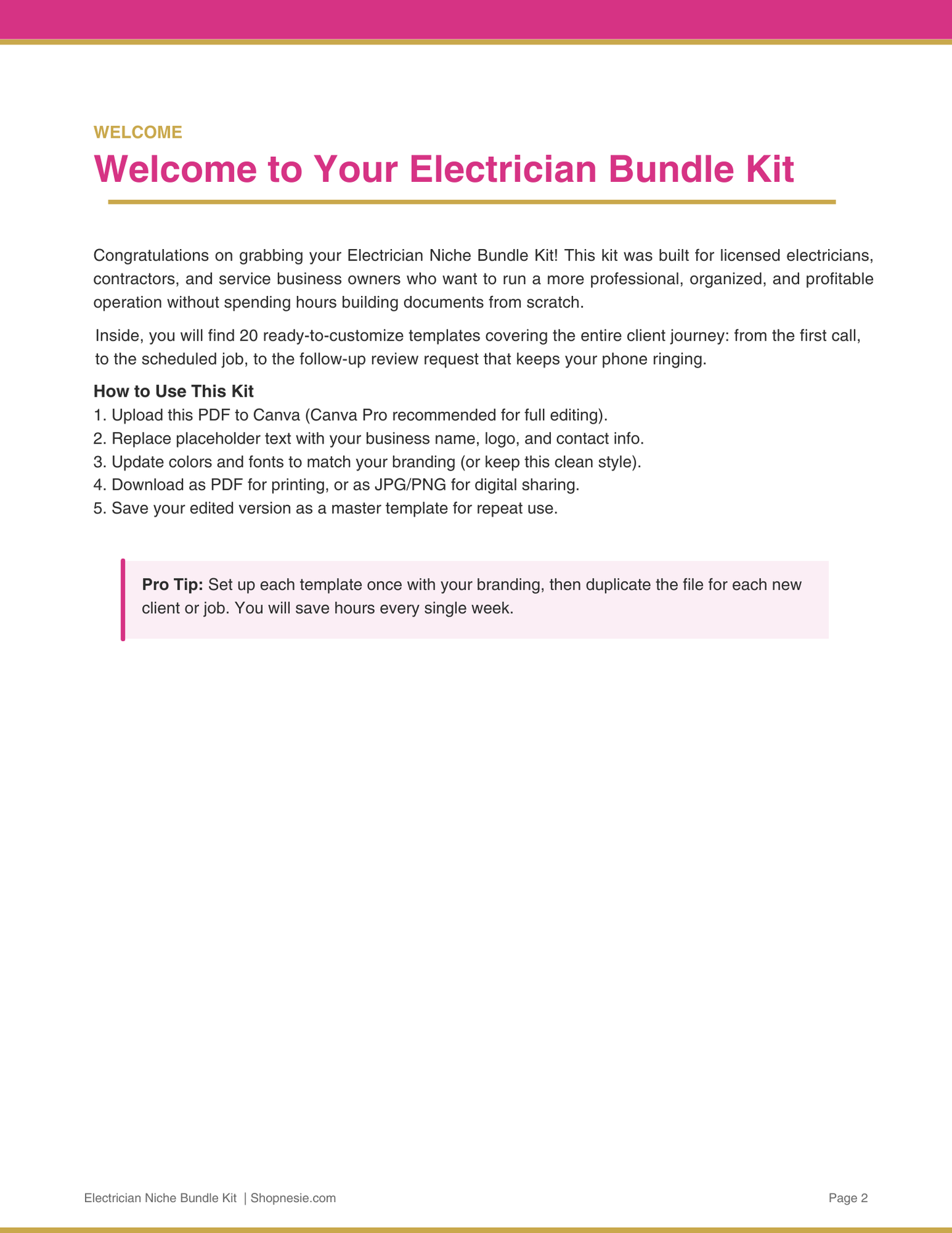 Electrician Templates Bundle: 20 Canva Editable Forms & Scripts