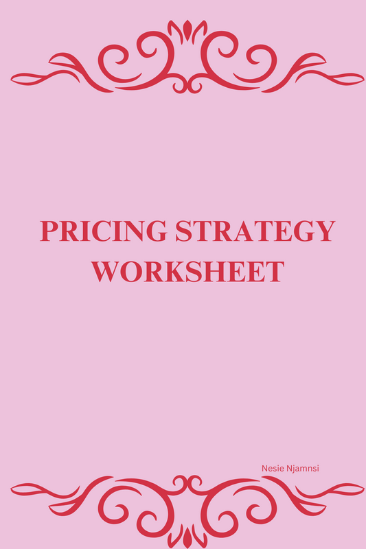 PRICING STRATEGY WORKSHEET