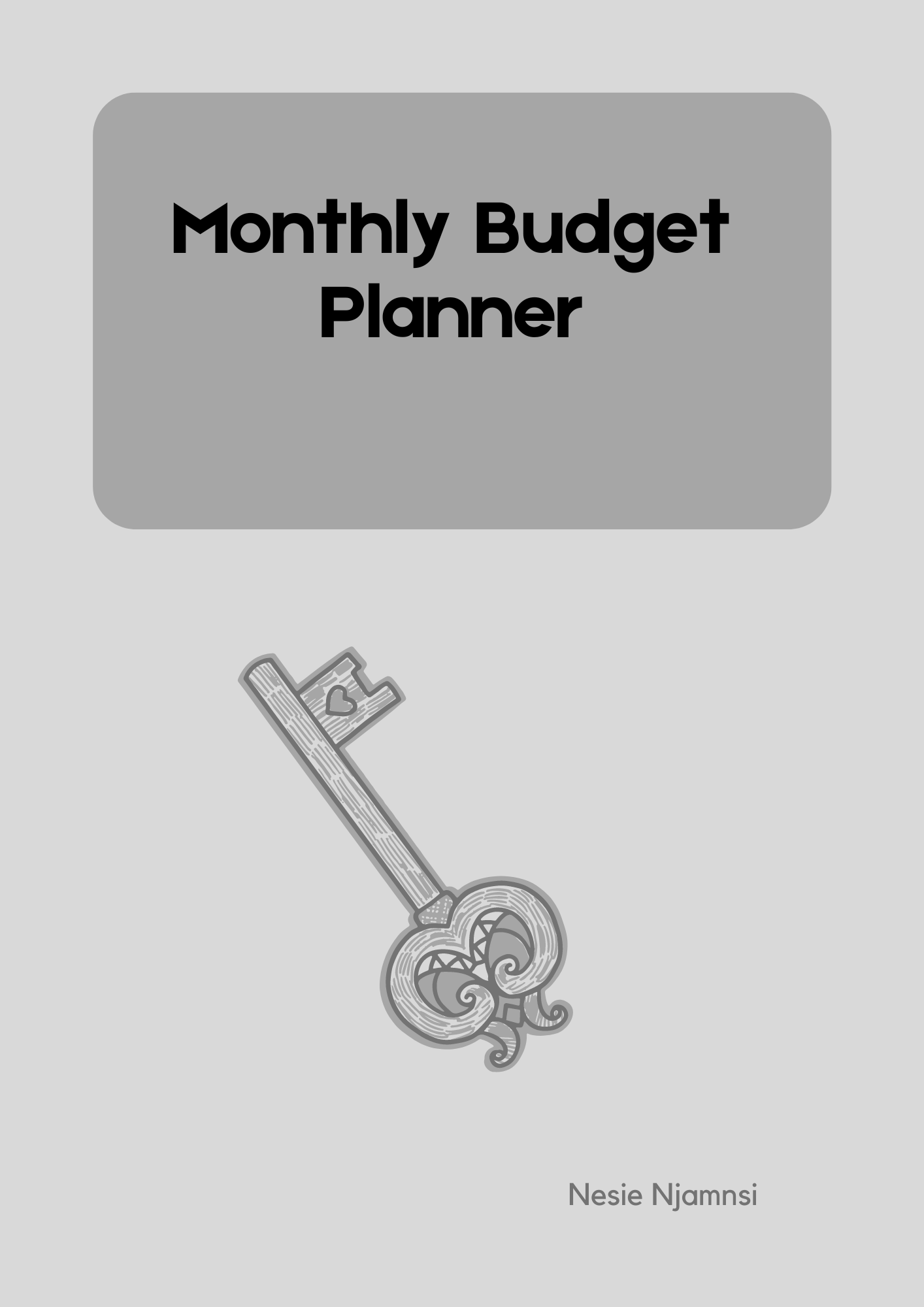 GRAY BUDGET PLANNER