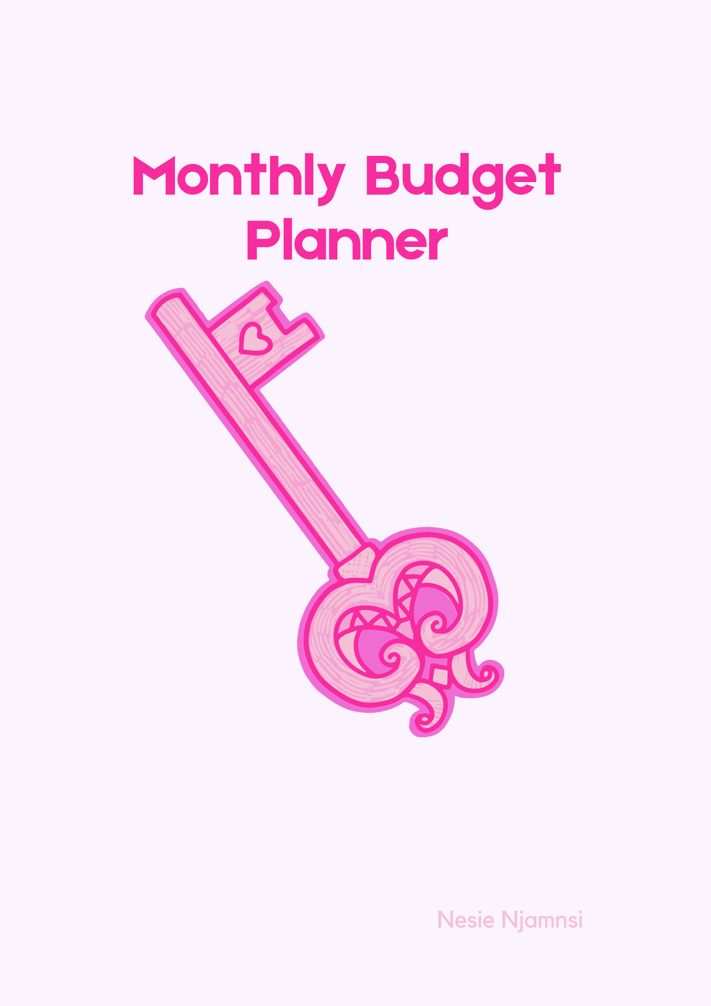 PINK MONTHLY BUDGET PLANNER