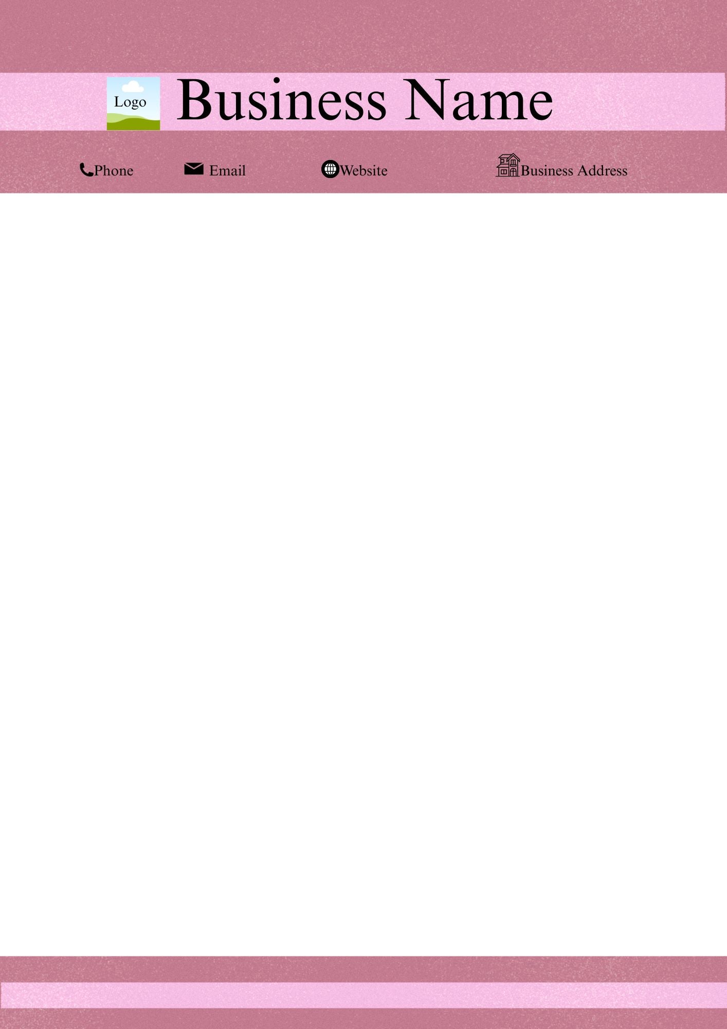 Contemporary Canva Letterhead Template – Editable Business Letterhead for Small Business