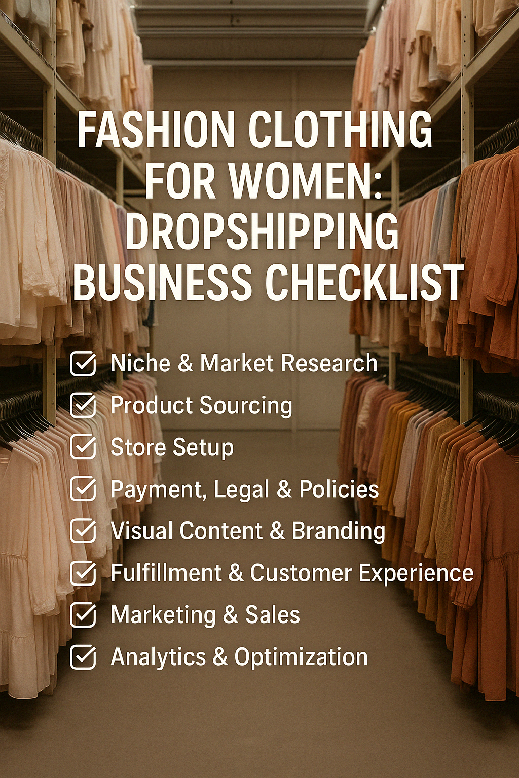 FASHION CLOTHING FOR WOMEN: DROPSHIPPING BUSINESS CHECKLIST