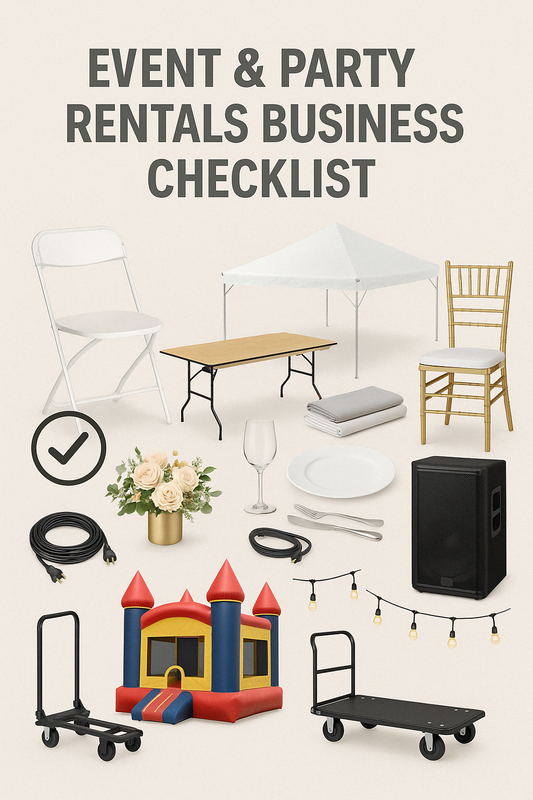 EVENT & PARTY RENTALS BUSINESS CHECKLIST