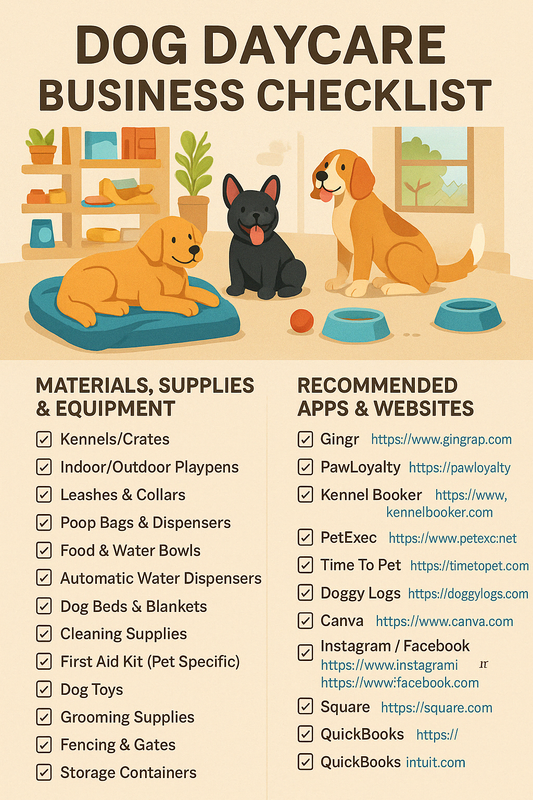 DOG DAYCARE BUSINESS CHECKLIST