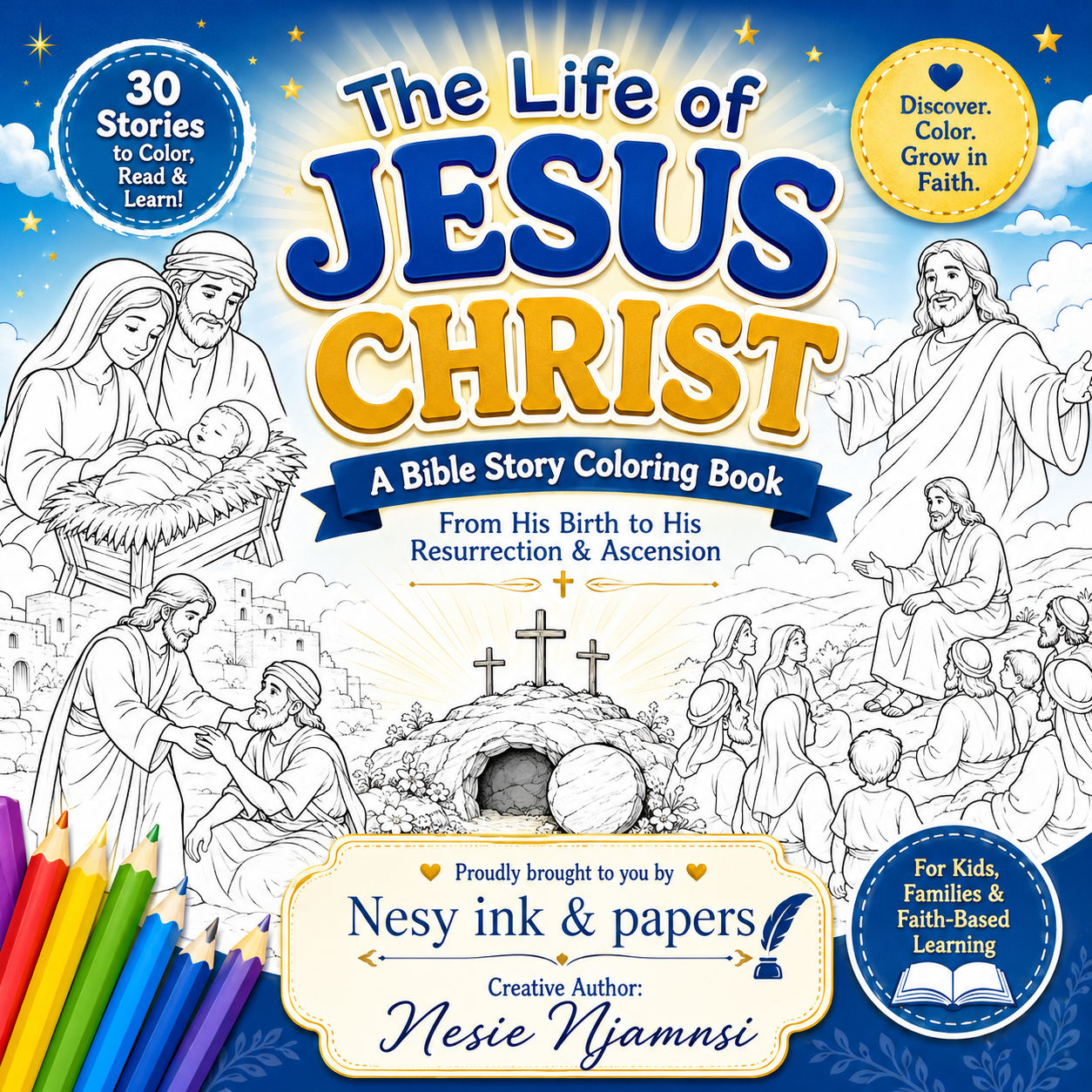 The Life of Jesus Bible Coloring Book for Kids | Christian Coloring & Learning PDF
