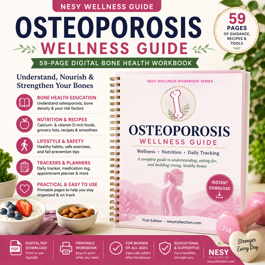 Osteoporosis Wellness Guide – 59-Page Digital Bone Health Workbook