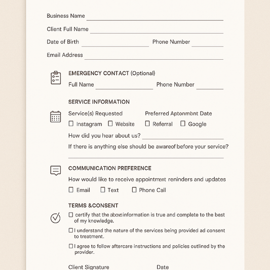 CLIENT INTAKE FORM