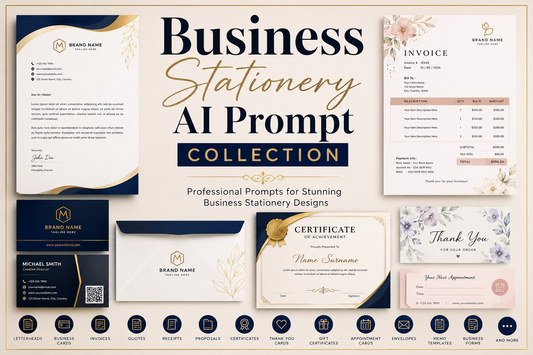 Business Letterhead AI Prompt Pack — 25 Editable Canva Letterhead Prompts for Small Business