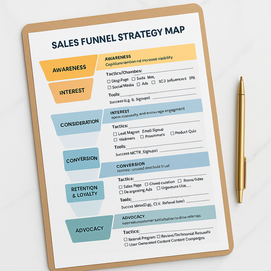 SALES FUNNEL STRATEGY MAP TEMPLATE