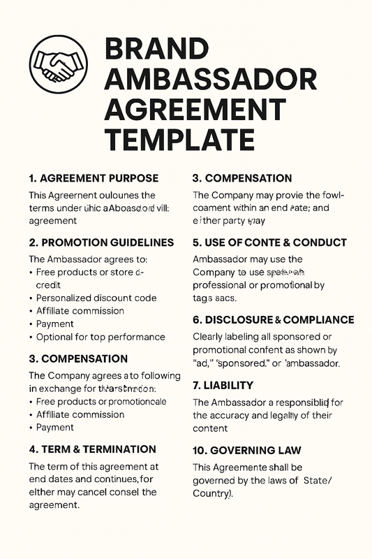 BRAND AMBASSADOR AGREEMENT