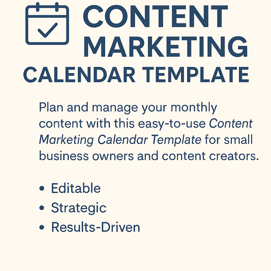 CONTENT MARKETING CALENDAR TEMPLATE