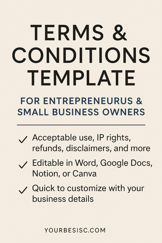 TERMS & CONDITIONS TEMPLATE