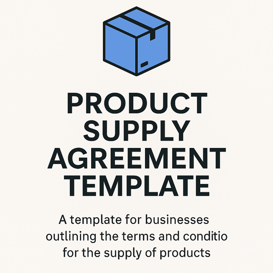 PRODUCT SUPPLY AGREEMENT TEMPLATE
