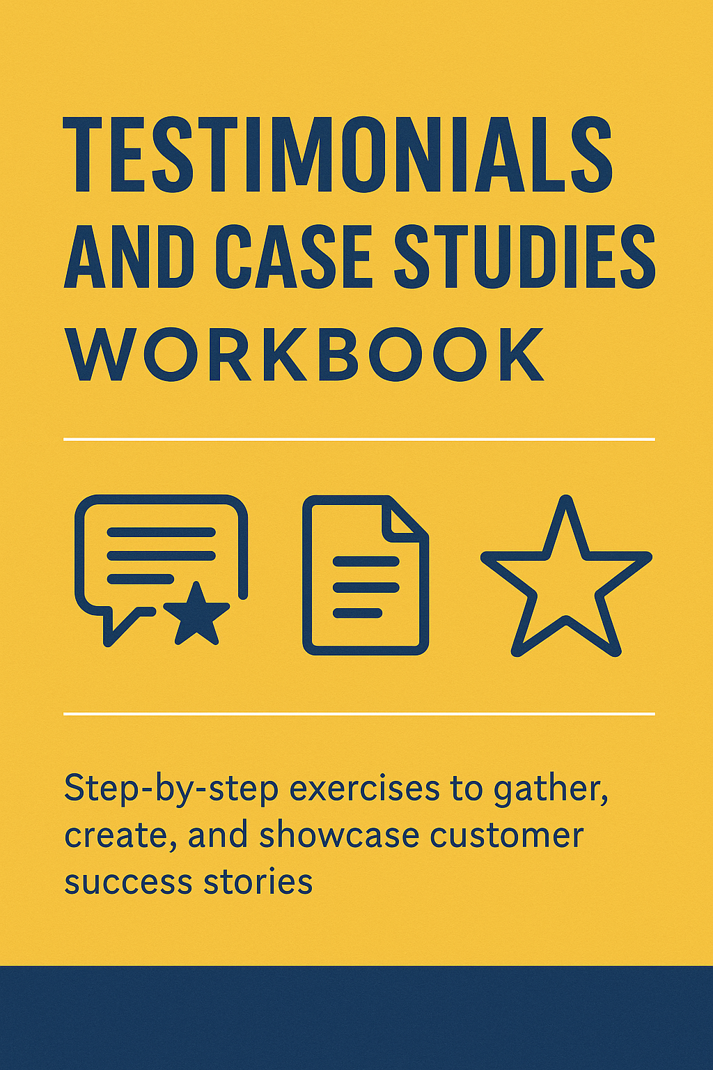 USE TESTIMONIALS AND CASE STUDIES:WORKBOOK