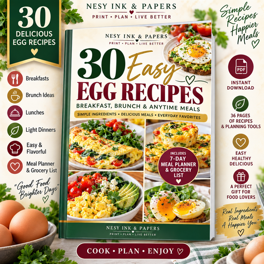30 Easy Egg Recipes | Breakfast, Brunch & Anytime Meals + Meal Planner