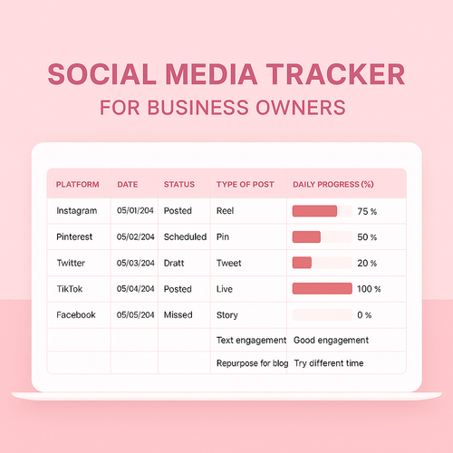 Notion social media tracker