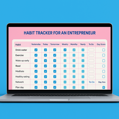ShopNesie Notion habit and goal tracker