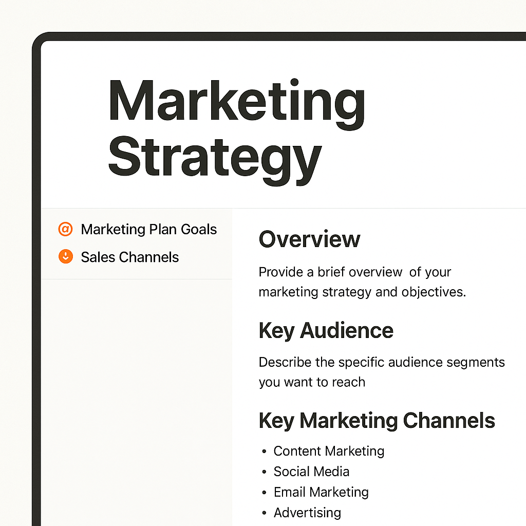BUSINESS PLAN DASHBOARD