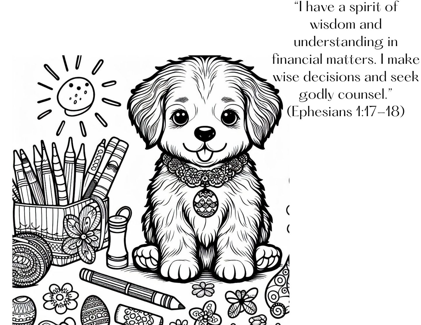 COLOR FOR JESUS: SCRIPTURES AFFIRMATIONS OF FINANCIAL SUCCESS- DOG LOVERS