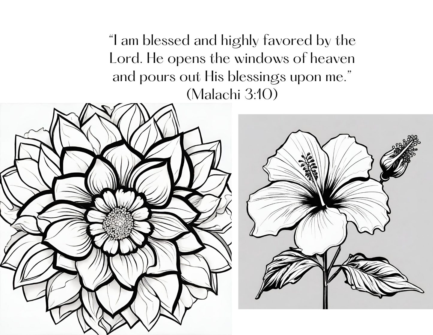 COLOR FOR JESUS: SCRIPTURES AFFIRMATIONS ON FINANCIAL SUCCESS- FLOWER LOVERS