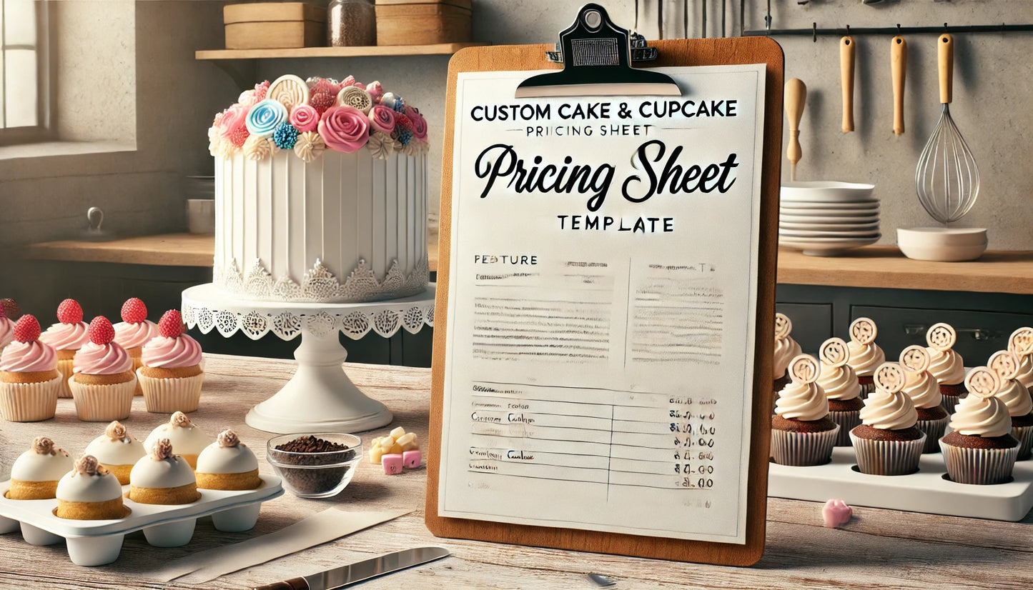 CUSTOM CAKE & CUPCAKE PRICING SHEET TEMPLATE