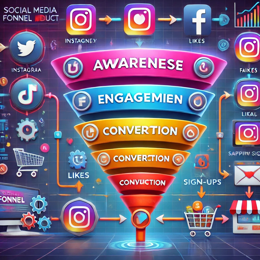 SOCIAL MEDIA FUNNEL TEMPLATE FOR DIGITAL PRODUCTS